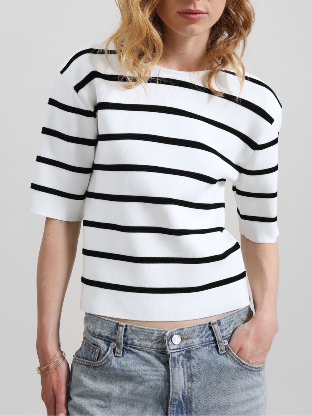 The Frankie Shop Braye Padded Knit Top
